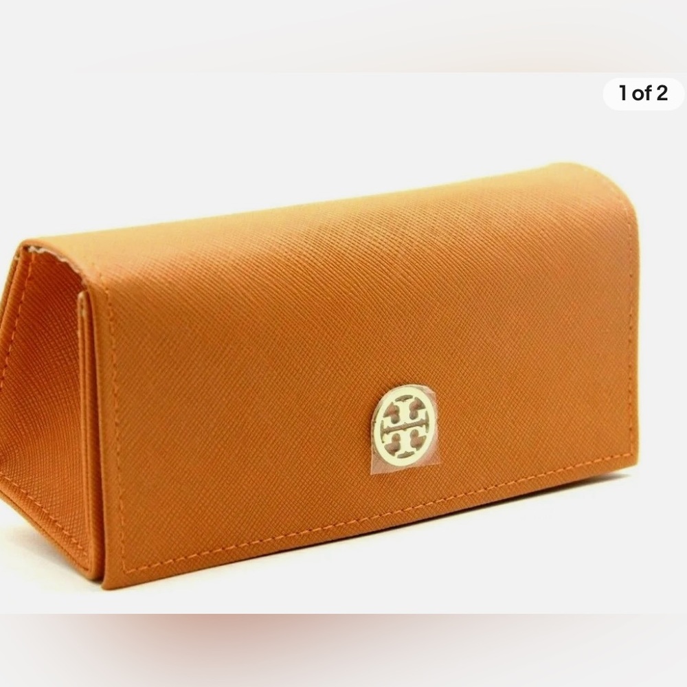 TORY BURCH AUTHENTIC Eyeglasses Sunglasses  ORANGE LARGE CASE + MICROFIBER POUCH